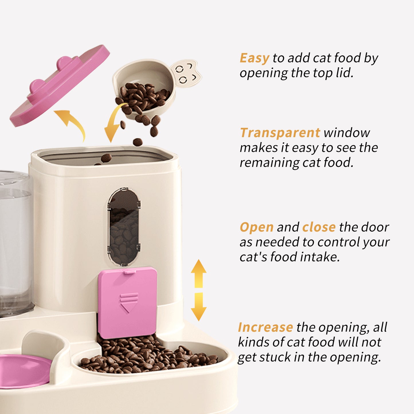 Fully Automatic Cat Feeder with Water Dispenser – 2-in-1 Food & Water Feeding System